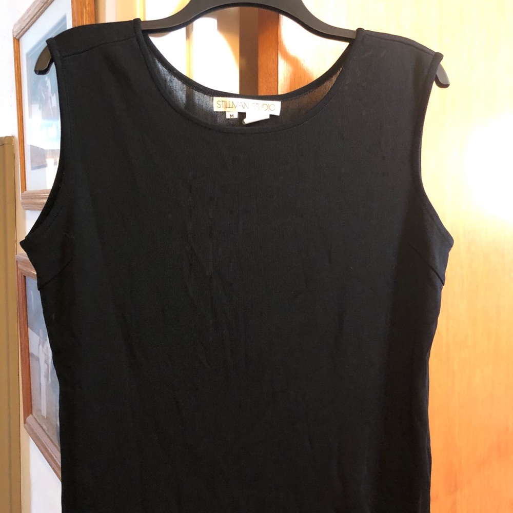 Sleeveless black knit top.  Size M.